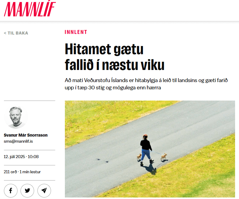 MJÖG HLÝTT, EN VARLA HITAMET