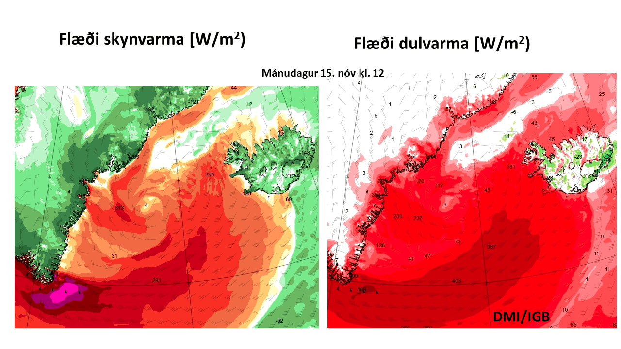 HRYÐJURNAR KÆLA SJÓINN
