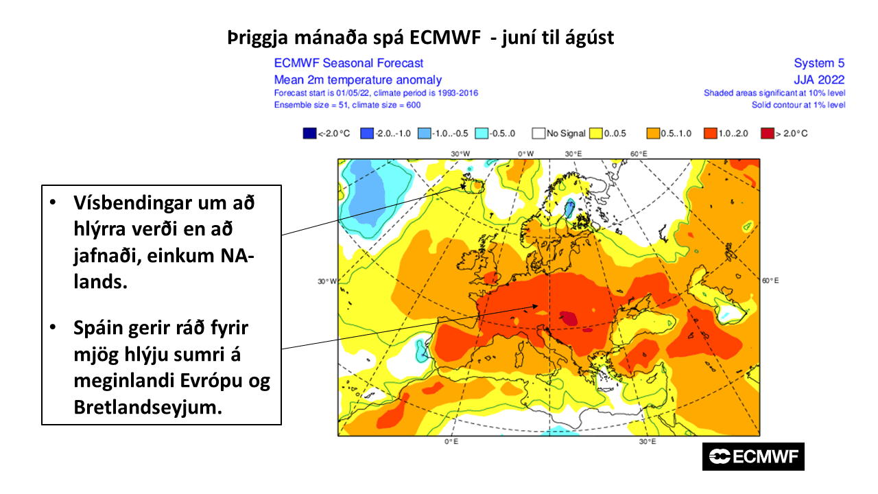 SUMARSPÁ FRÁ EVRÓPSKU REIKNIMIÐSTÖÐINNI